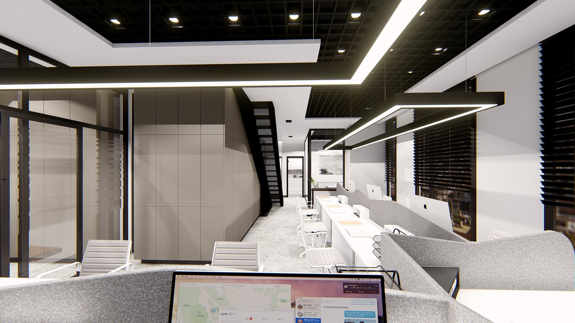 Render Ticari Açık Ofis